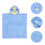 Robe Bain Enfant Bleu En Peluche Douce 9
