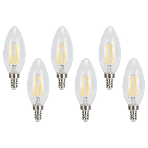 Lâmpada LED tipo vela C35 4000K com base E14 - pacote com 6 unidades 1