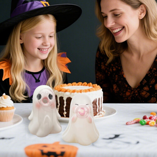 Φάντασμα με Φυσήγμα και Ροζ Φυσαλίδες για Halloween Διακόσμηση Χαριτωμένο Γοητευτικό 1