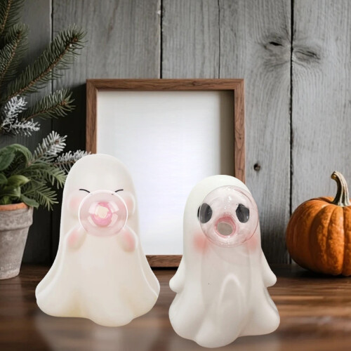 Φάντασμα με Φυσήγμα και Ροζ Φυσαλίδες για Halloween Διακόσμηση Χαριτωμένο Γοητευτικό 2
