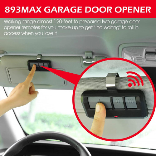 Garage Door Opener Remote Control: Operate Multiple Doors, 3-Channel, 45-Foot Range, Plastic Material 2