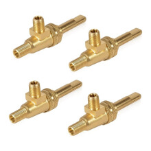 4 Pack Gas Burner Valve 1/8" MPT X 3/8-27 Horizontal Split Valve Stove Gas for Jade Range Replace : 4418500200