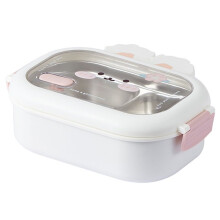 Scatola Porta Pranzo In Acciaio Inox A Forma di Coniglio,  Capacità, Portatile, Sigillata, Regalo di Compleanno per Bambini e Studenti