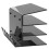 Keyboard Mouse Desktop Organizer Acrylic 3 Tier Stand Frame Shelf Keyboard Storage Tool for Study Room Black 1