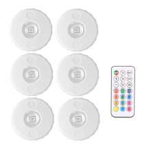 Oplaadbare LED-Spots RGB Nachtlampje Draadloze Afstandsbediening Kastlamp voor Displaykast Garderobekast Slaapkamer