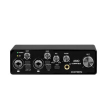 Professionelles USB-Audio-Interface mit 48-V-Phantomspeisung für Live-Studio-Streaming und Podcasts