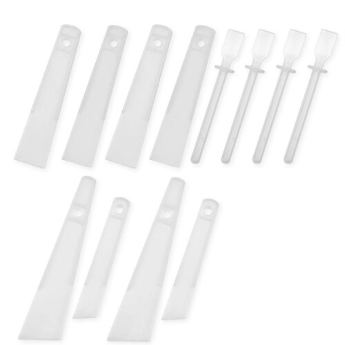 12 Pack Glue Spreader Plastic Smear Plate Scraper Sticks Applicator Tool for Leatherwork Applicator Glue Spreaders