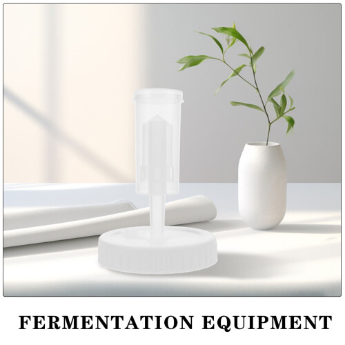 Mason Jar Fermentation Lids Plastic Oneway Design White for Wide Mouth Jars 2Pcs 2