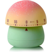 Mushroom-Shaped Mechanical Kitchen Timer 60-Minute Wind- Countdown for Cooking, Study