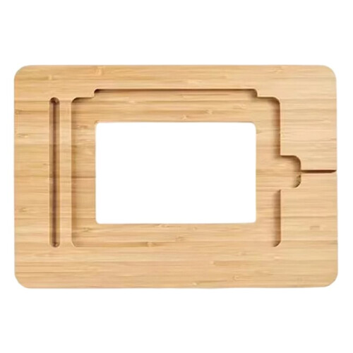 Suporte de Bambu Ajustável com Design Dobrável Multiângulo para Desenho, Compatível com Materiais de Escritório de Mesa de 11 e 12,9 Polegadas A 1