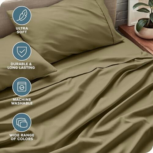 Ultra-Soft Microfiber Queen Sheet Set, 4-Piece 2