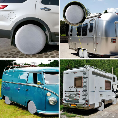 Conjunto de 4 capas protetoras para pneus de RV, capas de roda impermeáveis para pneus de 27 a 29 polegadas, proteção contra sol, chuva e neve – 2