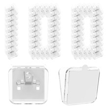 100 Stück Quadratische, Selbstklebende Clips, Transparente Wandhaken zum Aufhängen Von Wandbildern, Postkarten und Fotos, für Zuhause und Büro