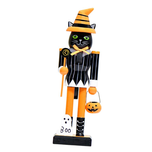 Halloween-Nussknacker-Dekoration Katzenfigur 1