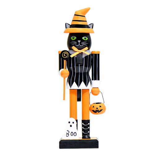 Halloween-Nussknacker-Dekoration Katzenfigur 2