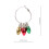 Christmas earrings bulb beads 1 pair 8
