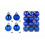 Royal Blue Christmas Ornament Ball 12 Pack 7