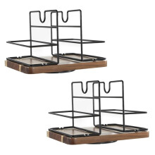 Rotating Metal Napkin Holder Rotating Standing Napkin Dispenser for Kitchen Dining Table, Not Including Pepper Shakers