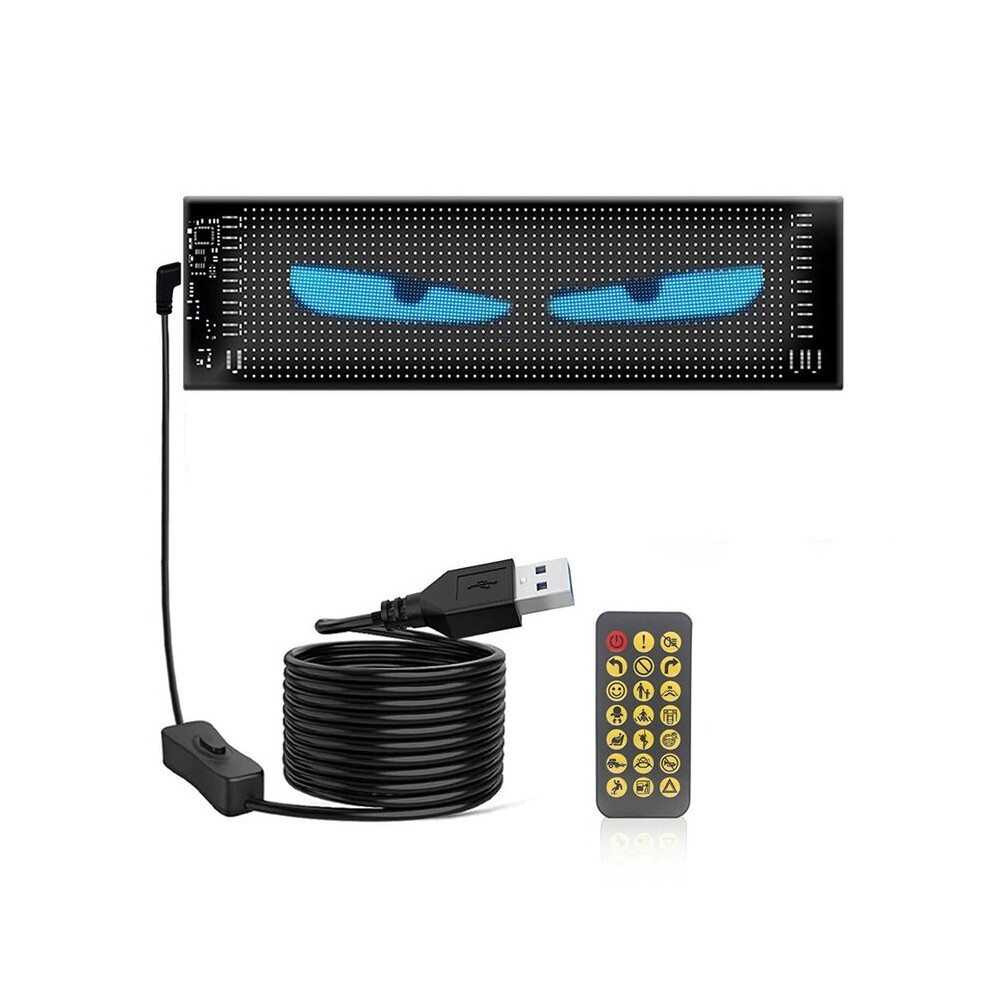 Car Rgb Led Windshield Panel Led Eyes Display Digital Eyes Devil Eyes Flexible Screen For Suv Truck App Control 20X64 Light 4712256589470