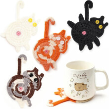 Coasters Set of 4,Stocking Stuffers for Women,Cute Coffee Coaster for Tabletop Protection Suitable for Kinds Cups
