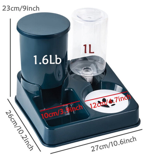 Automatisk kattemater og vanndispenser 2-i-1 2