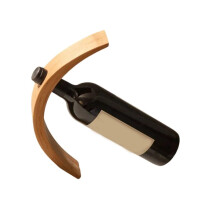 Bamboo Product Balance Red Wine Rack Single Wine Bottle Stand Decor Wine Bottle Rack Display Stand Decoration