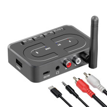 6.0 Audio Receiver 3.5mm AUX RCA with Mic HIFI Stereo Wireless Adapter Support USB U-Disk for Car Speaker Amp