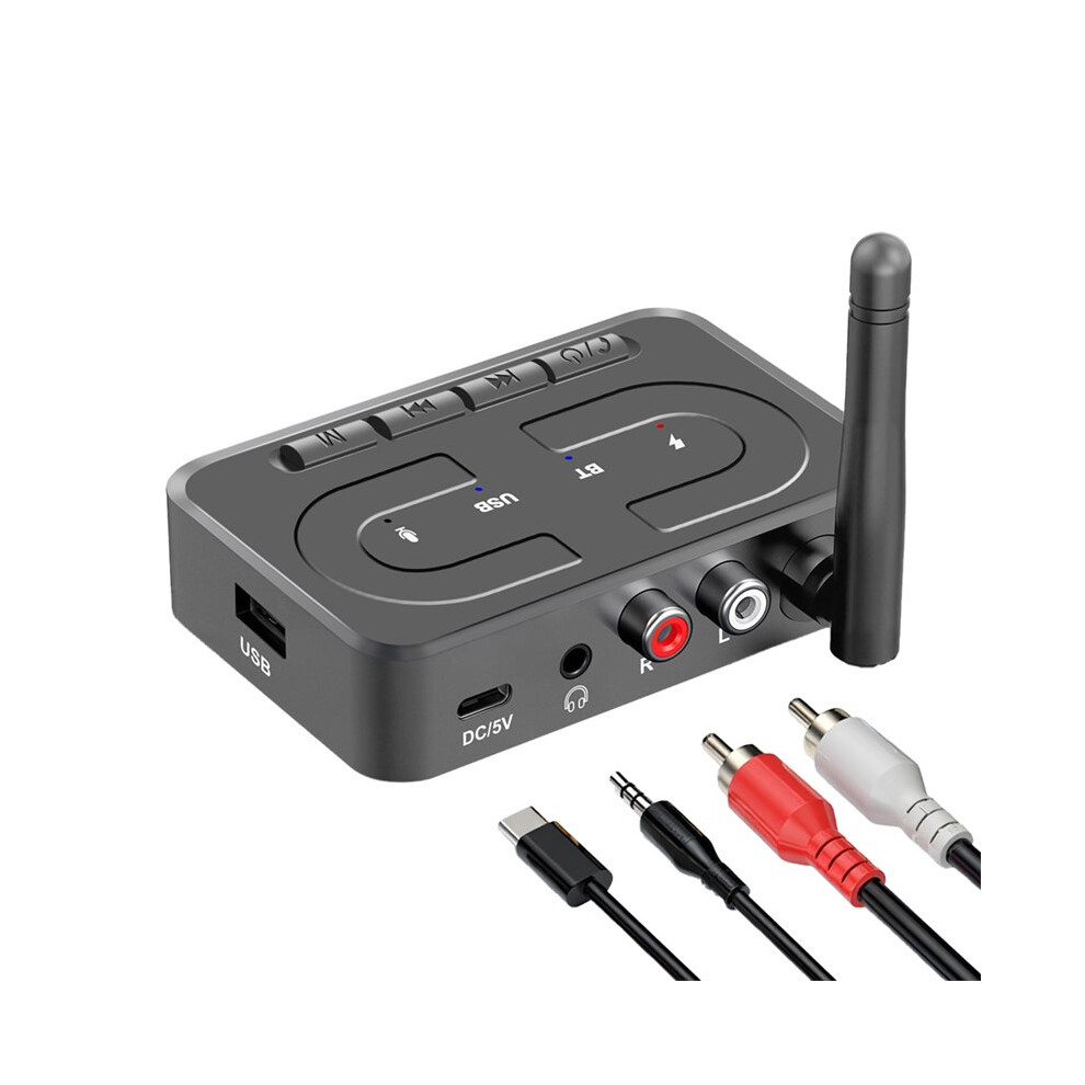 6.0 Audio Receiver 3.5Mm Aux Rca With Mic Hifi Stereo Wireless Adapter Support Usb U-Disk For Car Speaker Amp 6031243072237