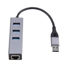 1000-Mbit/S-Ethernet-LAN-Adapter, USB Typ C Gigabit-Ethernet-Adapter, USB 3.0-Netzwerkkarte auf RJ45-LAN-Hub für Desktop-PCs