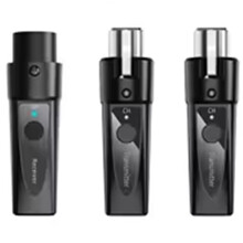 Transmissor e Receptor de Microfone Sem Fio XLR 2.4Ghz, Sistema de Microfone Sem Fio Recarregável, Adaptador de Áudio B