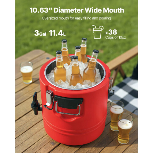 Distributeur de boissons isotherme de 3 gallons avec robinet 1