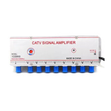 220V 30DB 1030MK8 1 Input 8 Output Cable TV Signal Booster Analog Digital Cable TV Signal Amplifier EUR Plug EU Plug
