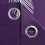 Purple blackout curtains silver palm pattern 52x63 in 2 6