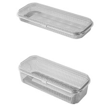 Stainless Steel Mesh Cutlery Box Cleaning Basket for Dishwasher Small Items Kitchen Tools Spoons Basket Storage