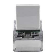Transparent Miniature TV with Illuminated Optical Components, Pseudo-Holographic Ornament Transparent Crystal Lamp Base