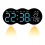 LED Ambient Light Clock Living Room Wall Clock Timing Function Two Sets of Clock Brightness Level Remote Control. B 2