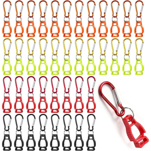 48 Pcs Glove Clips for Work Glove Holders, Work Safety Clip Glovee for Belt Loop Guard Worker Construction