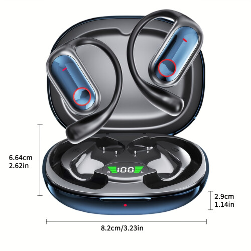 Cluasáin Gan Sreang WISEZONE Oscailte le Bluetooth 5.4 1