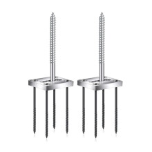 2 Sets Newel Post Fastener Newel Post Mounting Kit Wood Handrail Installation Hardware Works Finished Floors, Stairs
