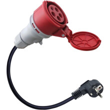 Spina Ad Alta Corrente CEE 16A A Schuko, Adattatore Schuko A CEE 5 Pin 16A A Adattatore 16A Spina 230V Spina UE