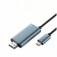 Cabo USB-C 4K 60Hz para HDTV, Adaptador Conversor Tipo C para Compatível com TV e Computador, Cabo de Conversão de Vídeo HD