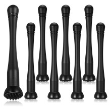 8 Pcs Cocktail Muddler Set Plastic Bar Tools for Home Bartenders, 9Inch