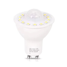 GU10 Motion Night Light Sensor LED Bulbs 5W,50W Equivalent 500lm Day White Stairs Garage Corridor Walkway Hallway 6000K
