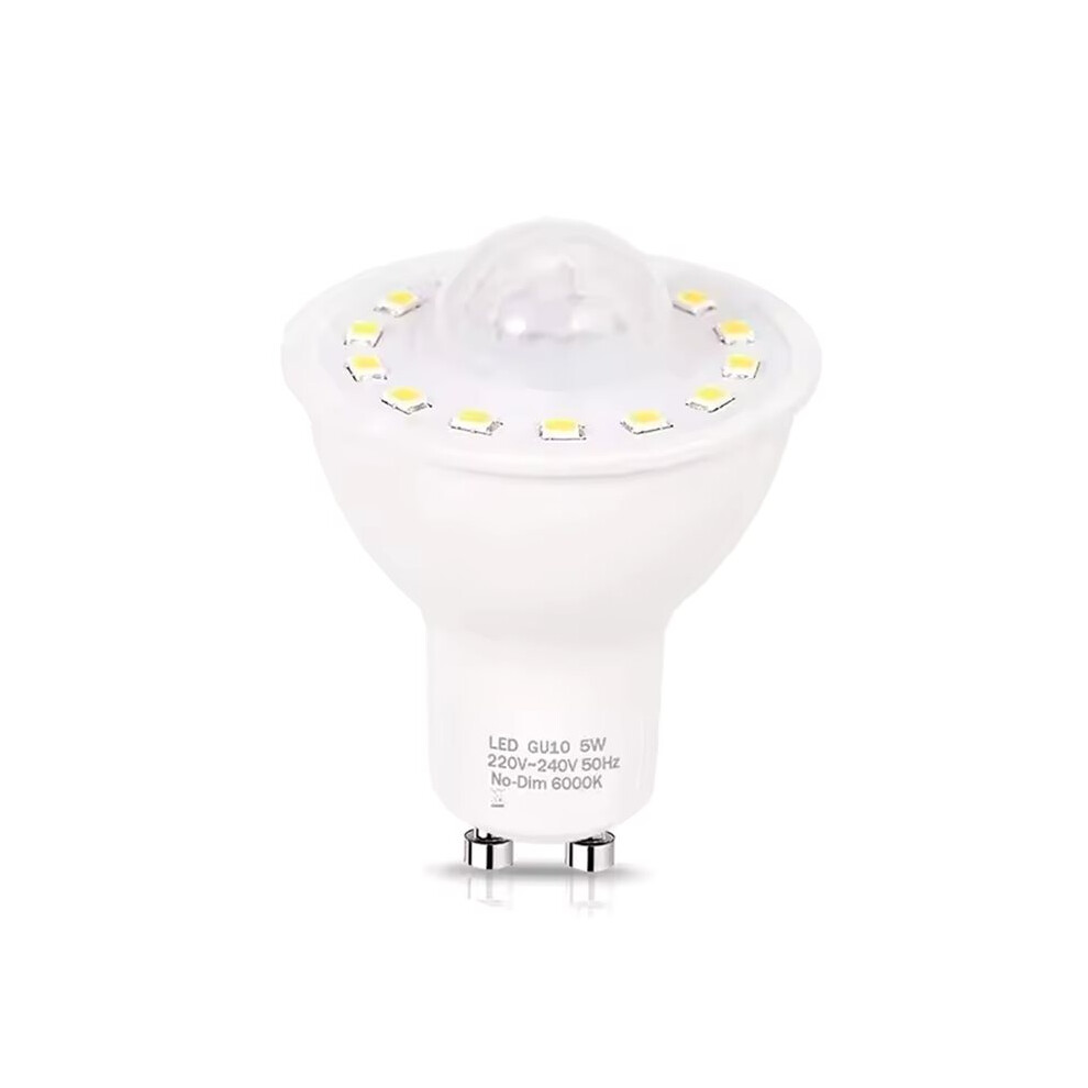 Gu10 Motion Night Sensor Led Bulbs 5W,50W Equivalent 500Lm Day Stairs Garage Corridor Walkway Hallway 6000K Light/White 4712191993400