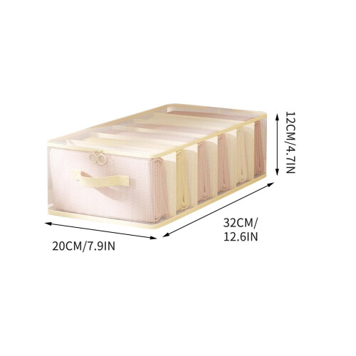 Closet Organizer,Six Compartment Storage Bag,Divider Design Sturdy,Home Clothes Down Comforter Drawer Sorting 2