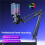 USB Gaming Microphone with Articulated Arm,White Computer Condenser Mic for PC Recording Podcasting Streaming B 3