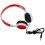 Wireless Kids Headset On Ear Foldable Stereo Headphones Red 5