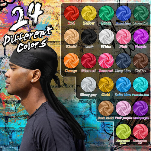 Σετ 1 τεμαχίου Silky Durags που περιλαμβάνει 1 σατέν Durag για άνδρες και γυναίκες με 1