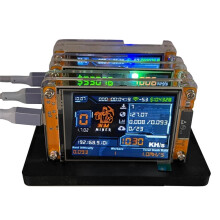 3X 1030KH/S NMMiner NerdMiner+3 Slots Stand Upgraded Harshrate 2.8 Inch Display Bitcoin Crypto Solo Miner for Home