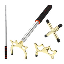 Retractable Billiards Cue Bridge with Brass Head 3-Piece